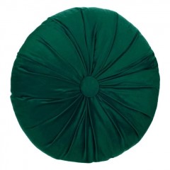 Perna Decorativa Velvet cu Nasture Verde Ø40x10cm