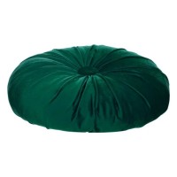 Perna Decorativa Velvet cu Nasture Verde Ø40x10cm