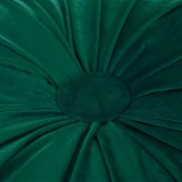 Perna Decorativa Velvet cu Nasture Verde Ø40x10cm