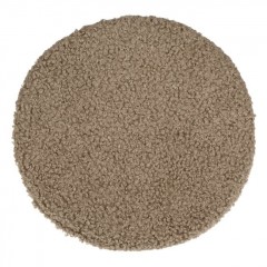 Perna Scaun Decorativa Rotunda Taupe cu Bucle Ø34cm