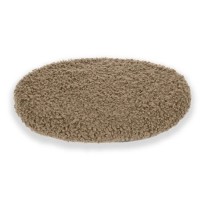 Perna Scaun Decorativa Rotunda Taupe cu Bucle Ø34cm