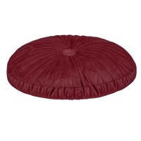 Perna Decorativa Rotunda Bordo Velvet cu Nasture pentru Canapea Ø35cm