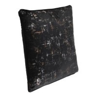 Perna Decorativa Neagra Velvet cu Folie Aurie pentru Canapea 45x45cm