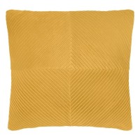 Perna Decorativa de Iarna Velvet Galben Mustar Reliefata 45x45cm