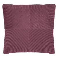 Perna Decorativa de Iarna Bordo Velvet cu Dungi Reliefate 45x45cm