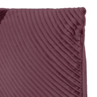 Perna Decorativa de Iarna Bordo Velvet cu Dungi Reliefate 45x45cm