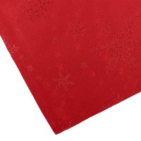 Napron Decorativ de Craciun Rosu Fulgi Glitter 160x33cm