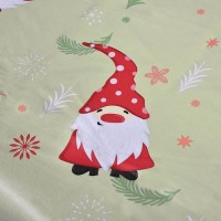 Fata de Masa de Craciun Plastifiata Verde Gnome 180x140cm