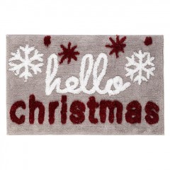 Covoras Baie Gri Hello Christmas Lurex Argintiu 80 x 50 cm