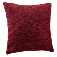 Fata de Perna Decorativa de Iarna Chenille Bordo 40x40cm