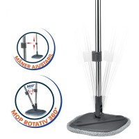 Set mop rotativ cu 2 rezerve incluse, capacitate 2.6 L, dimensiune 30x30x18.5 cm, talpa mop 20x20 cm