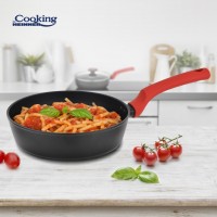 Tigaie cu capac Cooking by Heinner Redmoon, aluminiu forjat, inductie, 24 x 6.5 cm, indicator termic