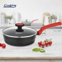 Tigaie cu capac Cooking by Heinner Redmoon, aluminiu forjat, inductie, 24 x 6.5 cm, indicator termic