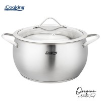 Oala cu capac sticla  Origini Chef Nicolai Tand, inox, inductie, 24 x 13.5 cm, 6 L