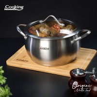 Oala cu capac sticla- Origini Chef Nicolai Tand, inox, inductie, 22 x 11.5 cm, 4.3 L