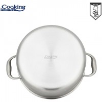 Oala cu capac sticla Cooking Titanium, 3 straturi, inox, inductie, 28 x 13 cm, 7 L