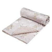 Patura velvet pentru bebelusi, dimensiune 90x80 cm, Ursuleti