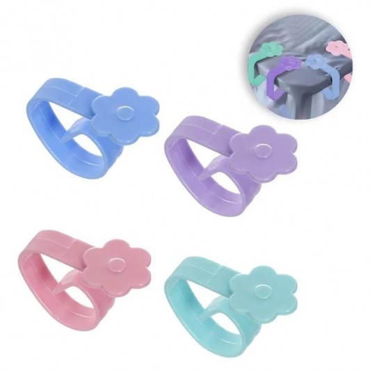 Set 4 cleme pentru fixat fata de masa, multicolore