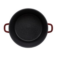 Oala inalta aluminiu turnat cu capac, acoperire ceramica multistrat, 24x19 cm, 7l, inductie
