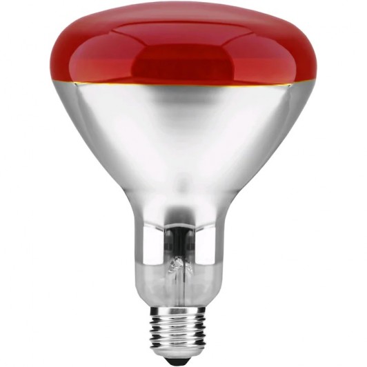 Bec infrarosu Avide Rubin, E27, 100W, Rosu