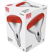 Bec infrarosu Avide Rubin, E27, 100W, Rosu