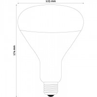 Bec infrarosu Avide Rubin, E27, 100W, Rosu