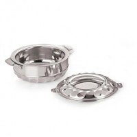 Caserola termica din inox cu capac, capacitate 2.5l, pereti dubli