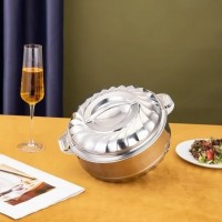 Caserola termica din inox cu capac, capacitate 2.5l, pereti dubli