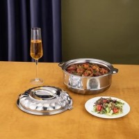 Caserola termica din inox cu capac, capacitate 2.5l, pereti dubli
