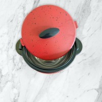 Caserola termica cu capac, capacitate 1 L, pereti dublati inox, Multicolor