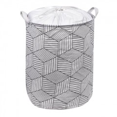 Cos de rufe cu manere, dimensiune 42x55 cm, 76 L, Gri