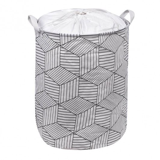 Cos de rufe cu manere, dimensiune 42x55 cm, 76 L, Gri