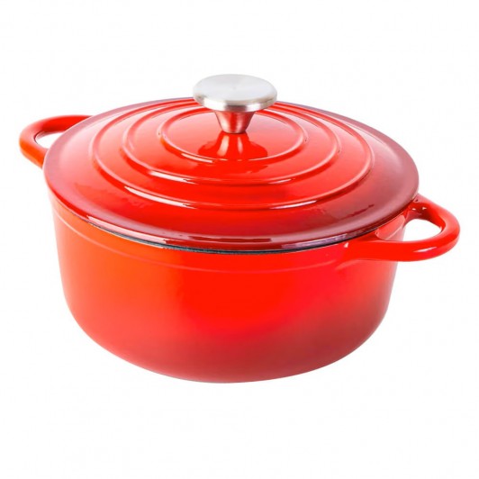 Oala fonta emailata, capacitate 3 l, greutate 4 kg, diametru 22 cm, adancime 10 cm, H742