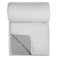 Cuvertura decorativa cu doua fete, dimensiune 220x240 cm, textura moale, Gri