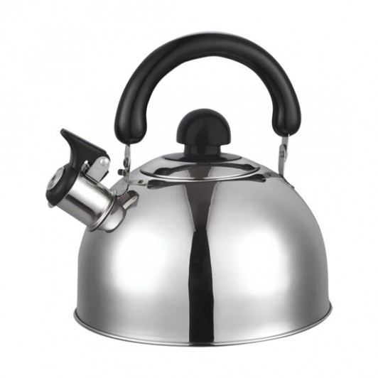 Ceainic din inox cu fluier HB-H465IN, pentru Plita gaz, ceramica, electrica & inductie, 2L