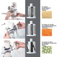 Razatoare manuala 3in1 pentru legume, dimensiune Ø13.3x25.5cm, 3 lame diferite