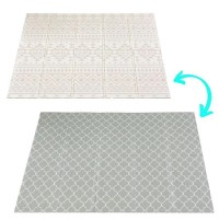 Covoras de joaca pliabil pentru copii, dimensiune 197x147x1 cm, doua fete, multicolor