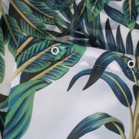 Perdea dus PEVA, dimensiune 180x180 cm, frunze tropicale