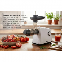 Masina de pasat rosii, 1340 W, 34kg/H, Reverse Alb, Heinner