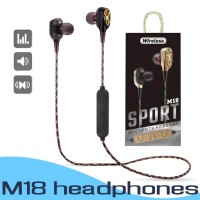 Casti bluetooth Sport M18, 10 m, Auriu