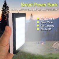 Baterie externa Power Bank 20000 mah cu panou solar C187