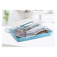 Platou dreptunghilar , din plastic , cu capac , 31 x 43 x 10.50 cm