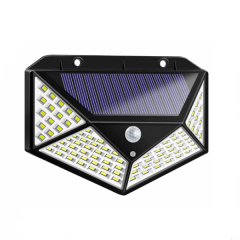 Lampa solara 100 LED  3 moduri de functionare, incarcare solara si senzor de miscare