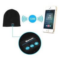 Caciula cu casti bluetooth incorporate si microfon handsfree Negru/Gri