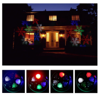 Proiector laser fulgi de zapada colorati cu LED RGB pentru exterior