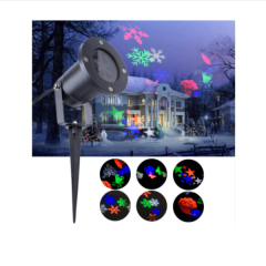 Proiector metalic laser pentru exterior cu figurine sarbatori