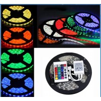 Pachet Proiector laser interior/exterior + Banda LED 5m, cu telecomanda si joc de lumini multicolore