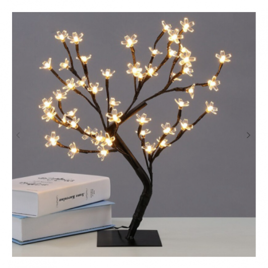 Copacel decorativ floricele LED 45cm alb cald