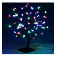 Copacel decorativ floricele LED 45cm alb cald