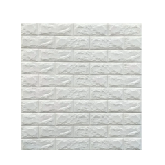 Tapet autoadeziv caramizi albe, dimensiuni: 77 x 70 cm, model 3D